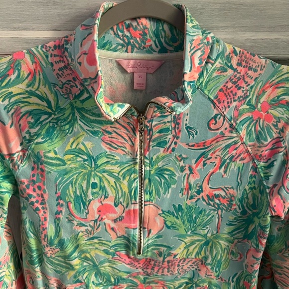 Lilly Pulitzer Skipper Popover On Parade Elephant Giraffe Print Resort Wear - Picture 4 of 6